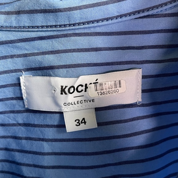 Koche Collective Pinstripe Size 34 (2) Cotton Blue - Picture 7 of 7